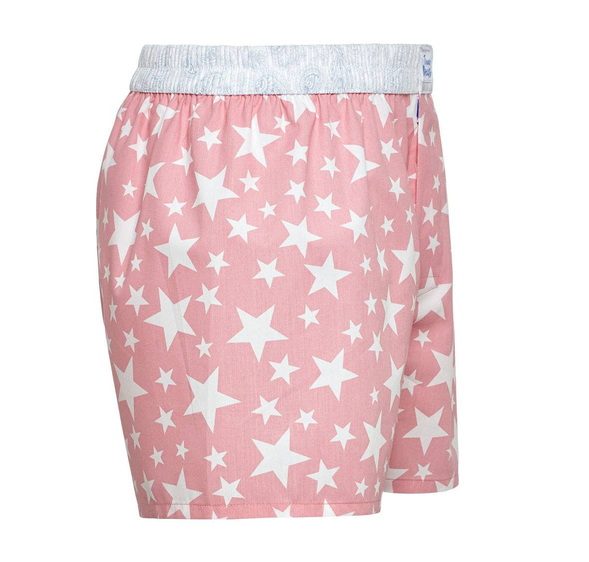 Smart Taste - pink stars with paisley Boxer Short - True Boxers