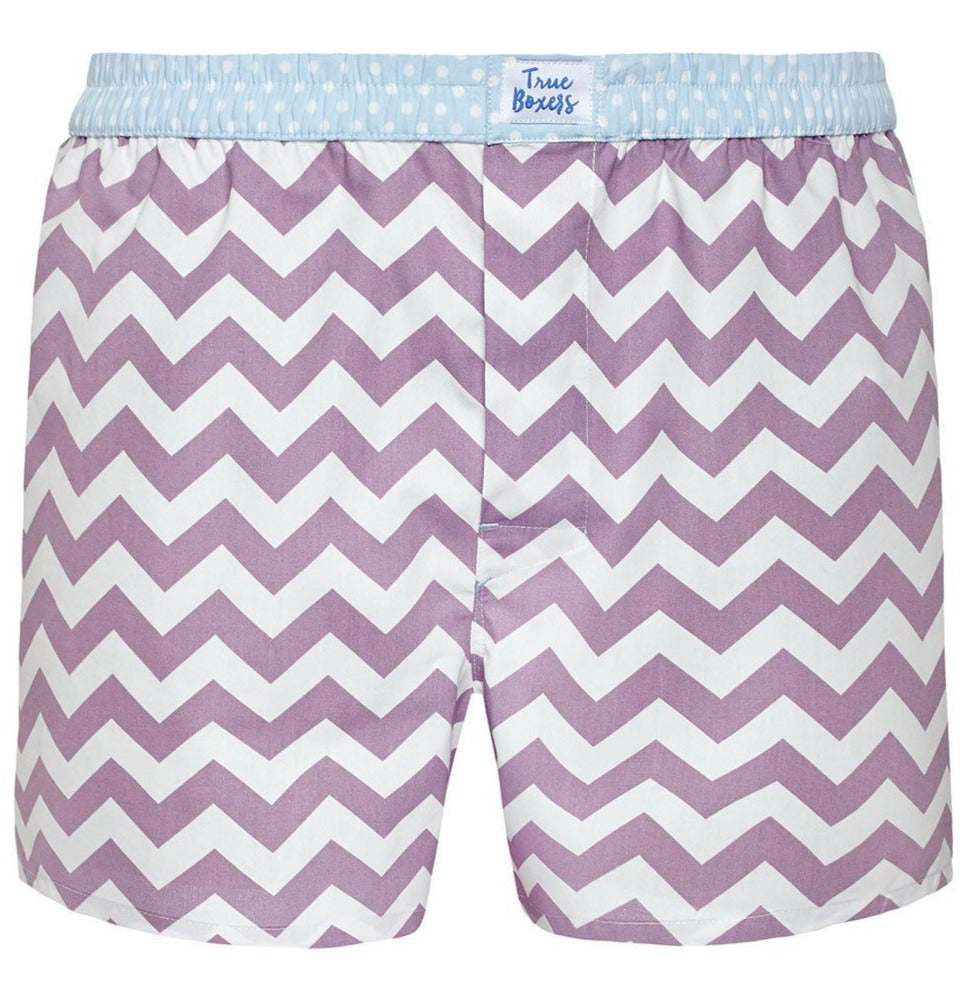 Metropolis - purple zig zag Boxer Short - True Boxers