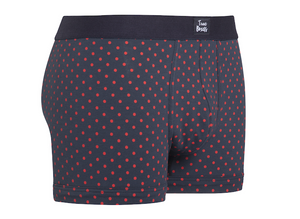 Fireworks - blue brief with red dots - True Boxers