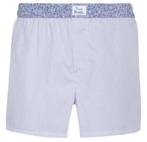 Friyay - purple floral stripes Boxer Short - True Boxers