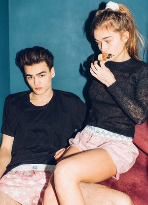 Smart Taste - pink stars with paisley Boxer Short - True Boxers